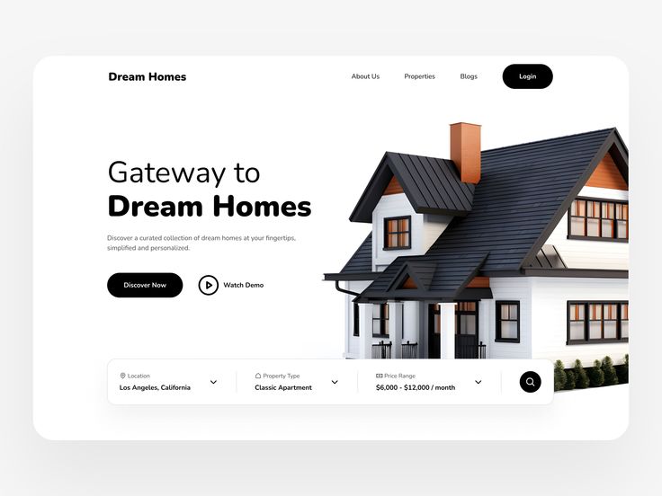 Real Estate Landing Page - Hero Section